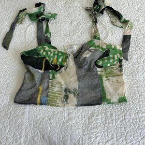 Le Lis lined tie crop top